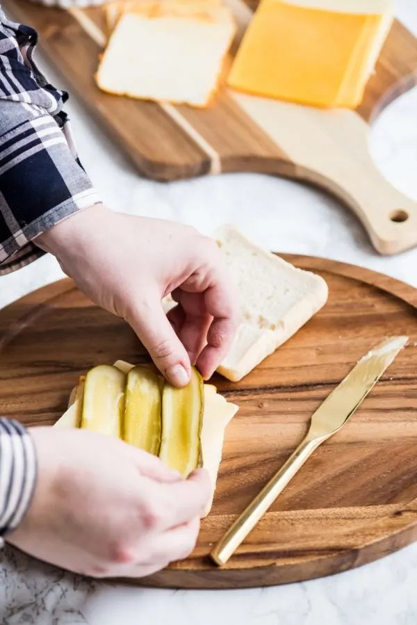 Caramelized Onion Dill Pickle Grilled Cheese | Best grilled cheese, unusual grilled cheese recipes, entertaining tips, party ideas and more from @cydconverse