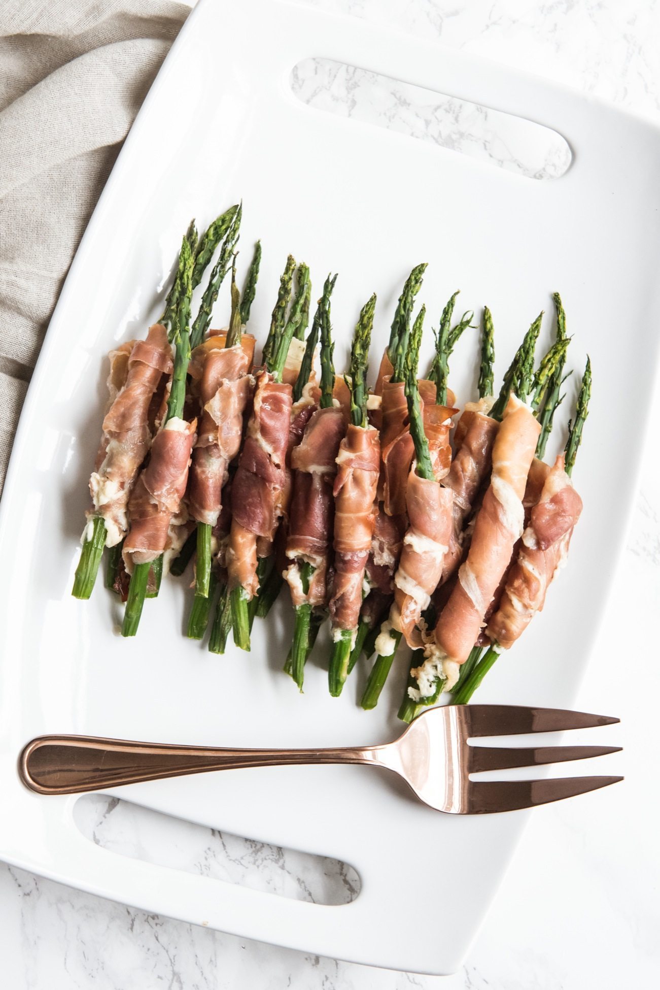 Prosciutto Wrapped Asparagus - The