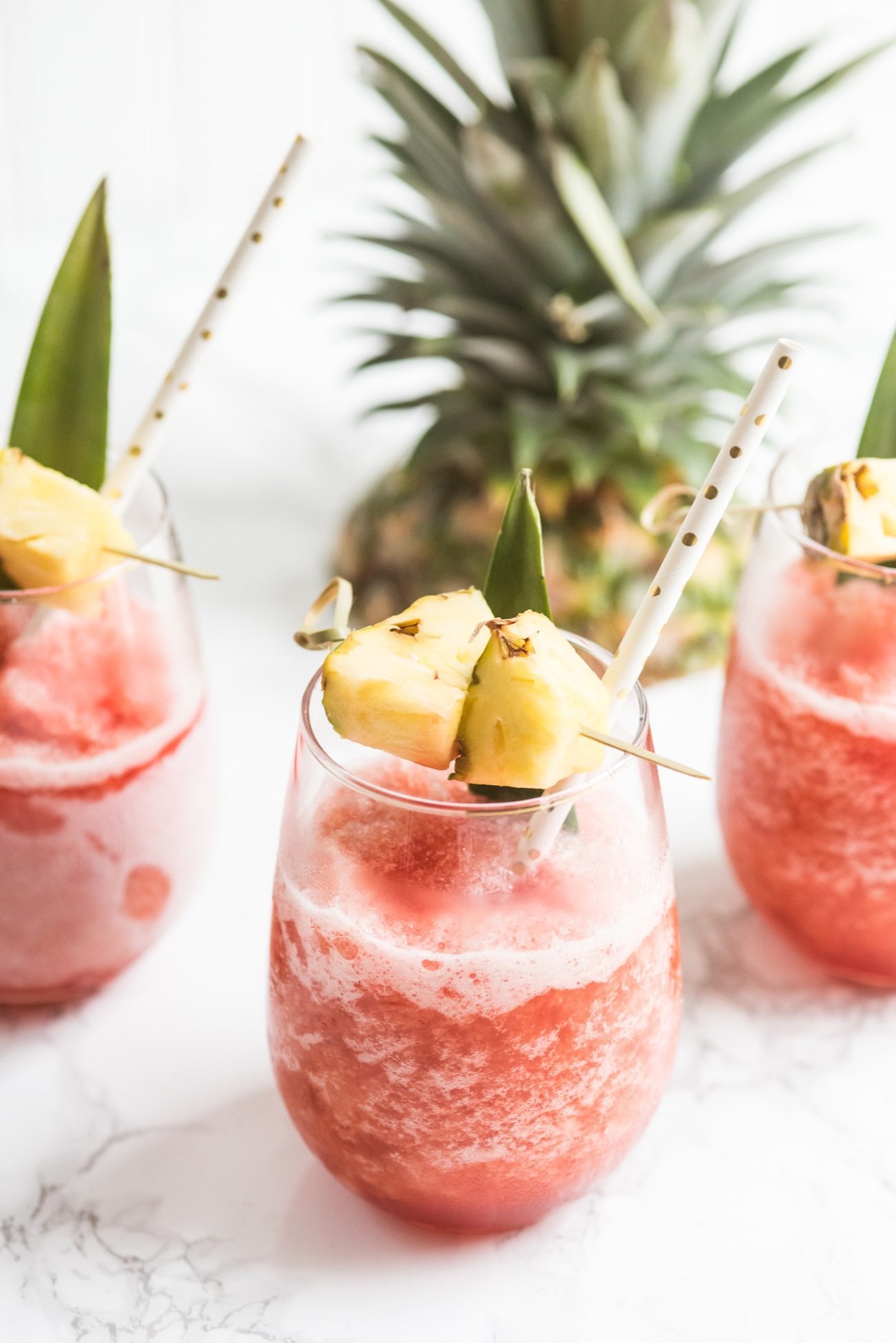 Coconut Pineapple Rum Slush - The Sweetest Occasion