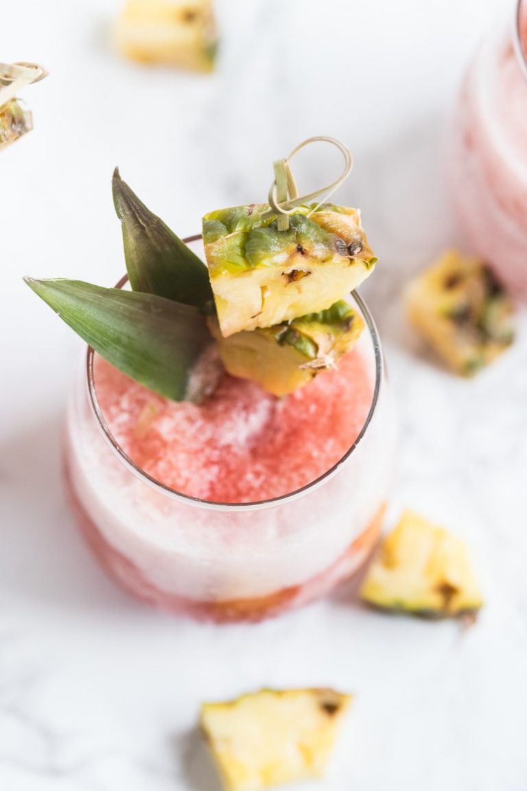 Coconut Pineapple Rum Slush The Sweetest Occasion