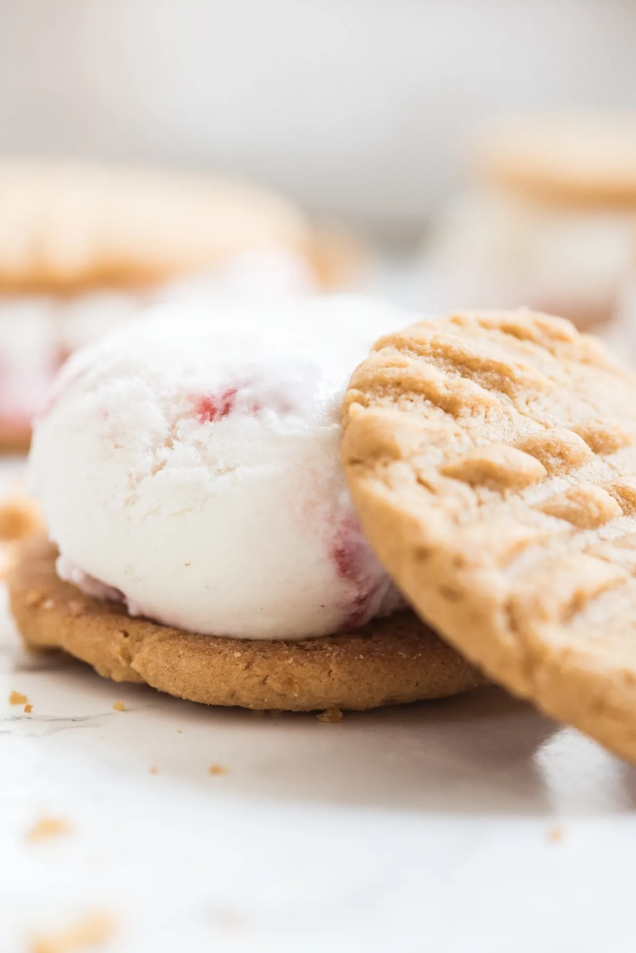 Peanut Butter + Jelly Ice Cream Sandwiches | Summer desserts, homemade ice cream sandwiches, entertaining tips, party ideas and more from @cydconverse