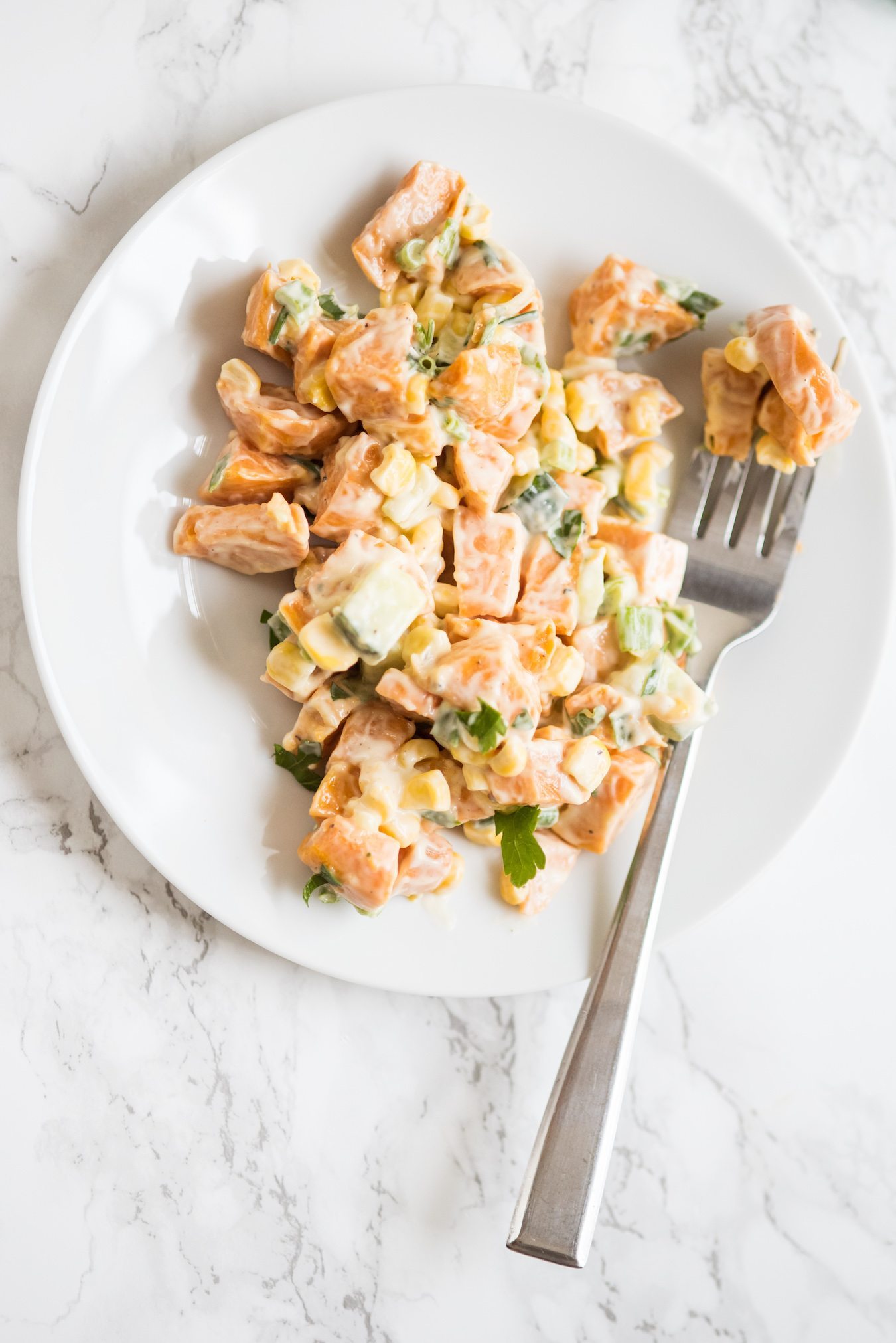 Roasted Sweet Potato Salad | Summer recipes, entertaining tips, party ideas and more from @cydconverse