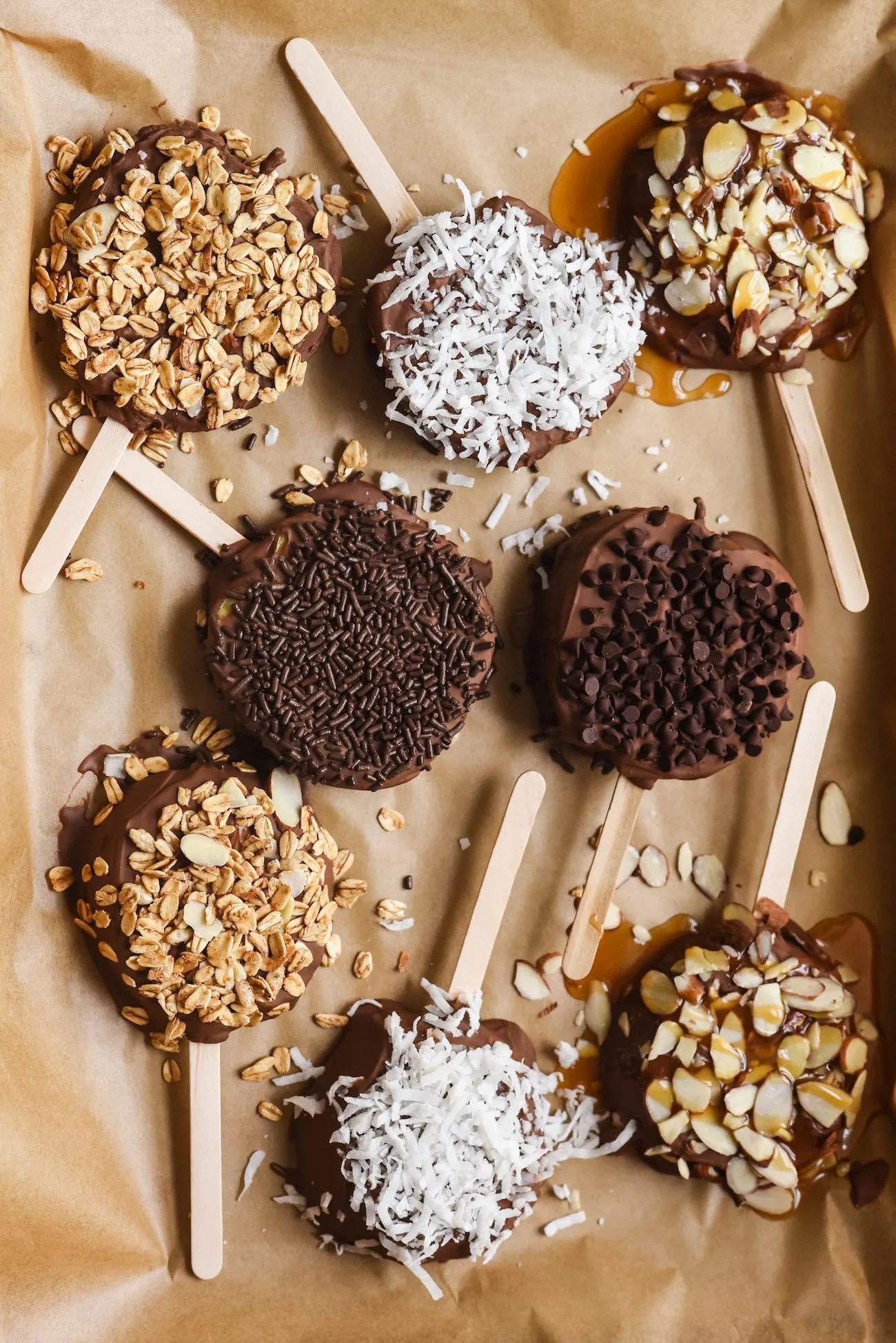 Chocolate Dipped Apples On a Stick | Fall recipes, fall desserts, party ideas, entertaining tips and more from @cydconverse