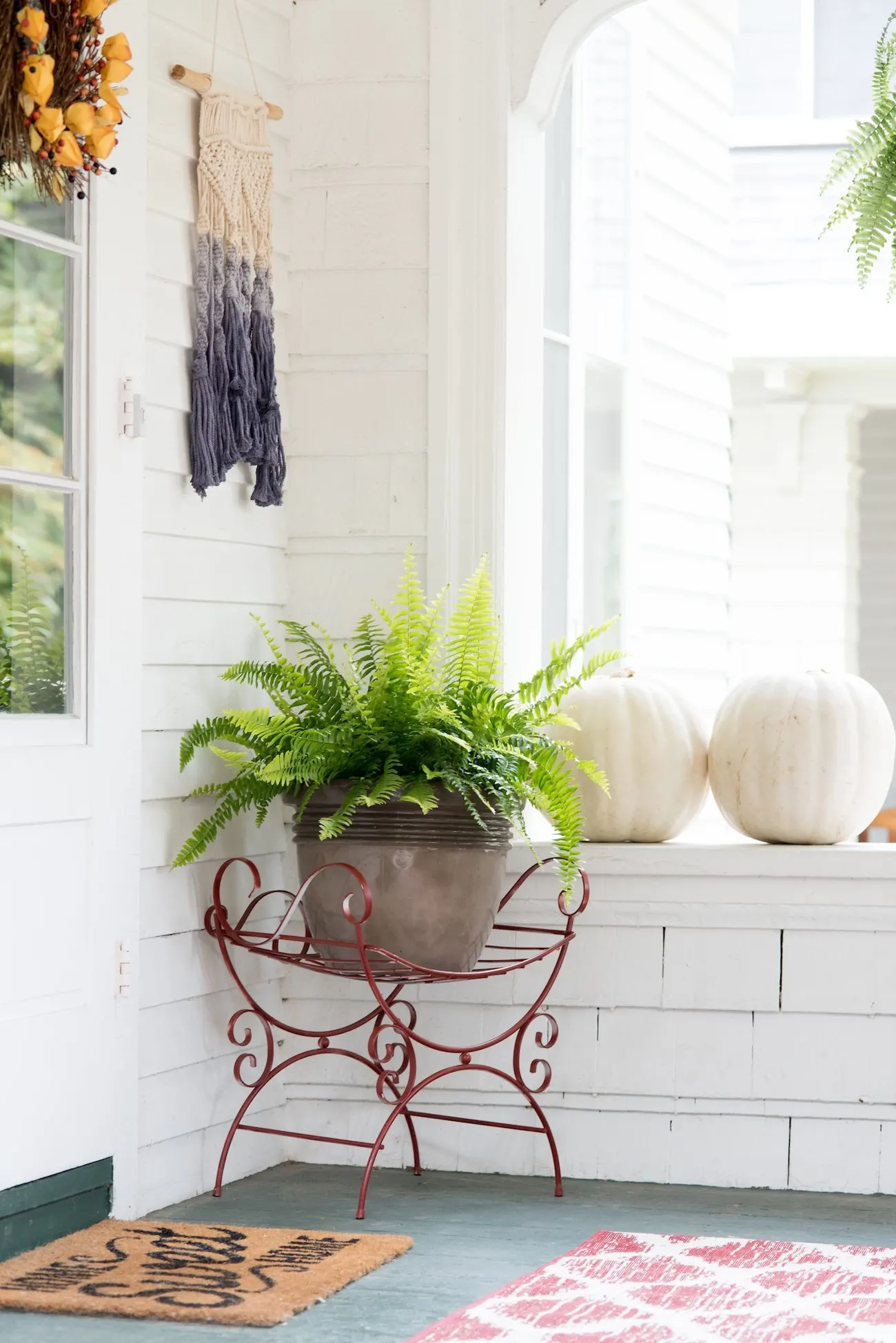 Our Fall Front Porch Decor | Fall decorating ideas, entertaining tips, party ideas and more from @cydconverse