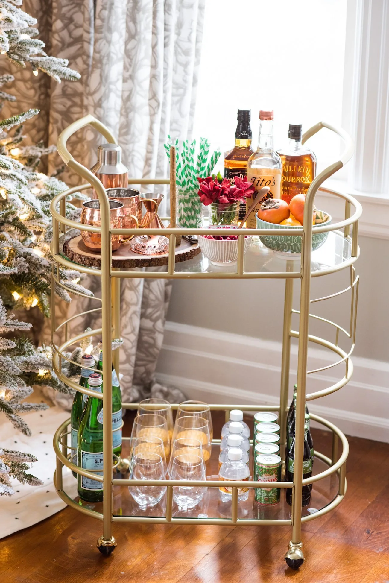 How to Stock the Perfect Holiday Bar Cart