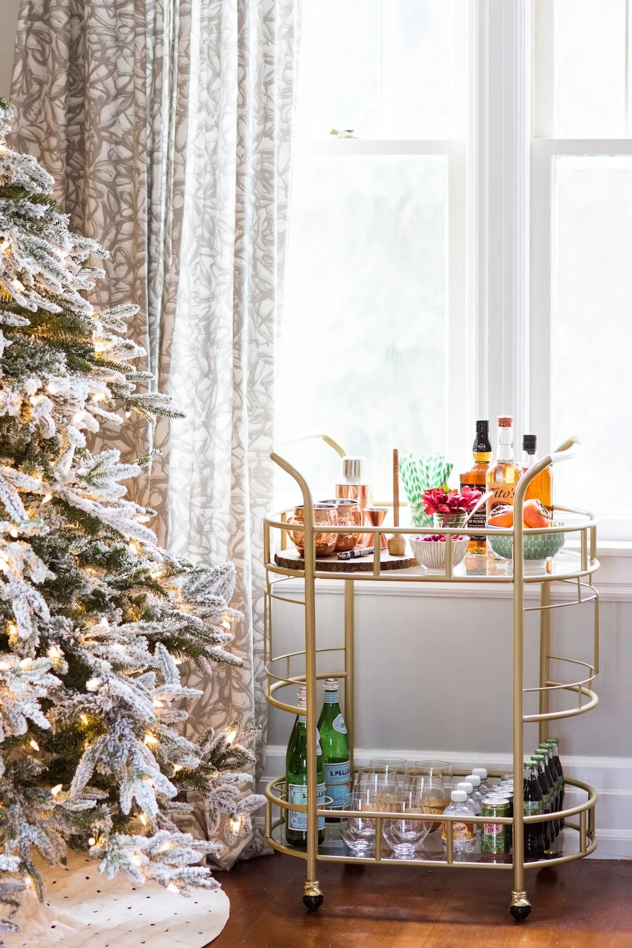 How to Stock the Perfect Holiday Bar Cart