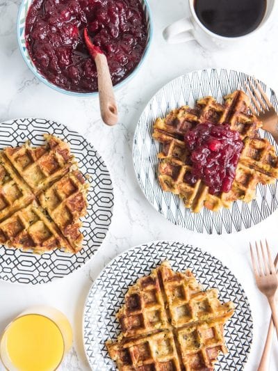 Leftover Stuffing Waffles thumbnail