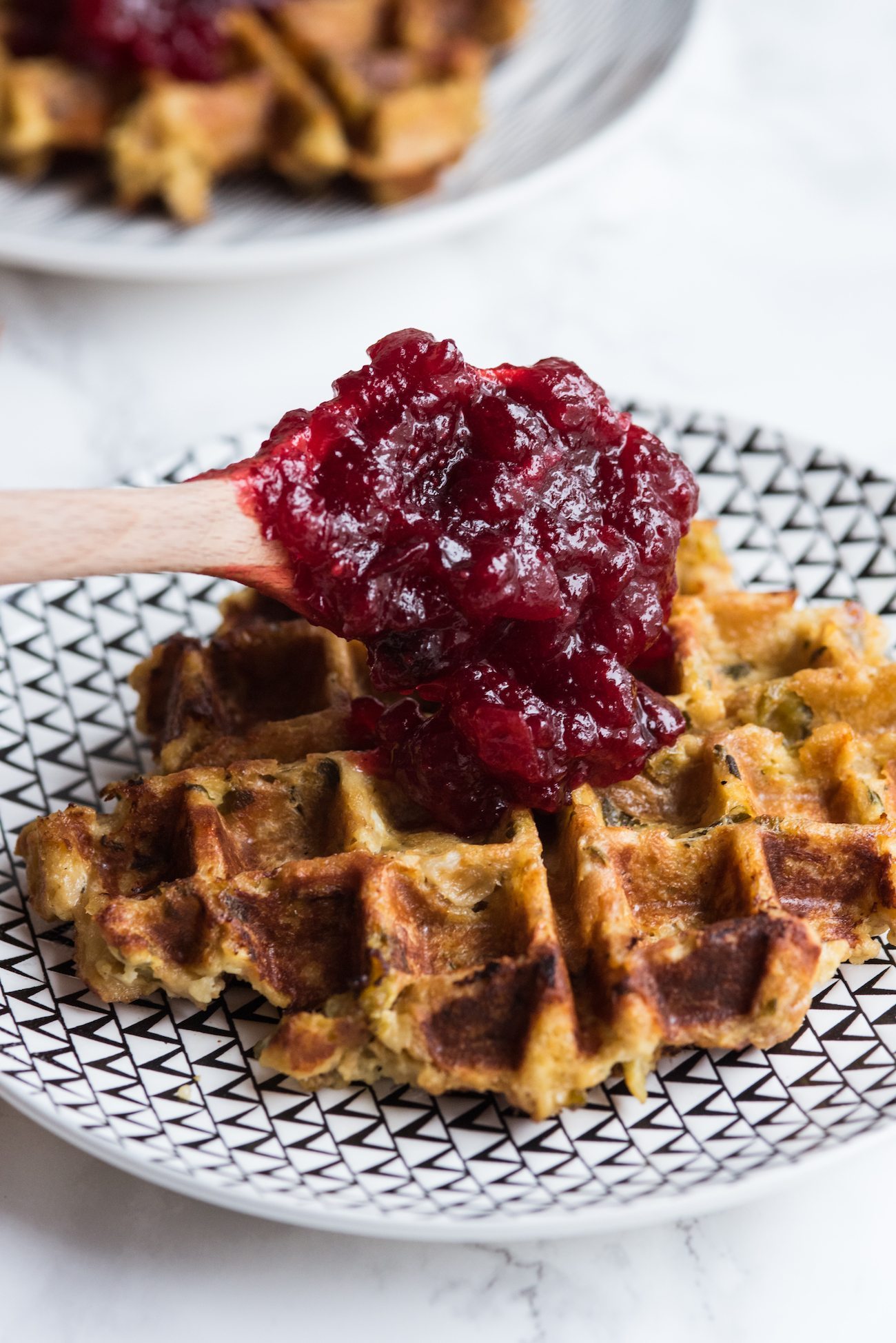 Leftover Stuffing Waffles - The Sweetest Occasion