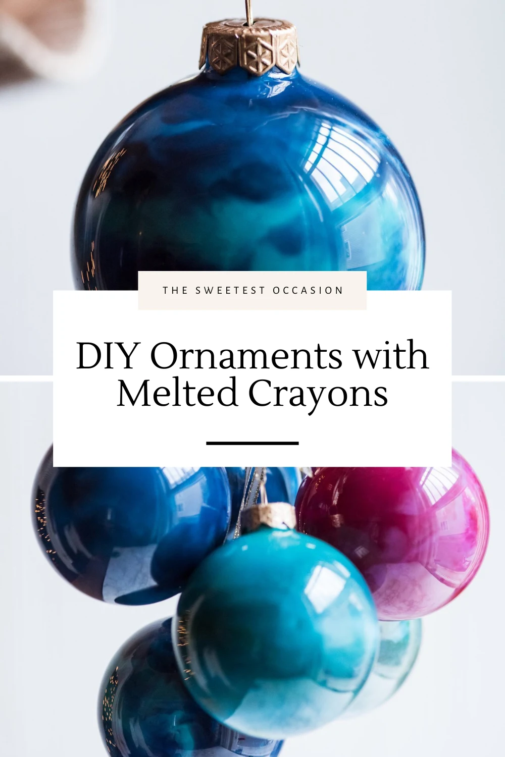 DIY Christmas Ornaments with Melted Crayons