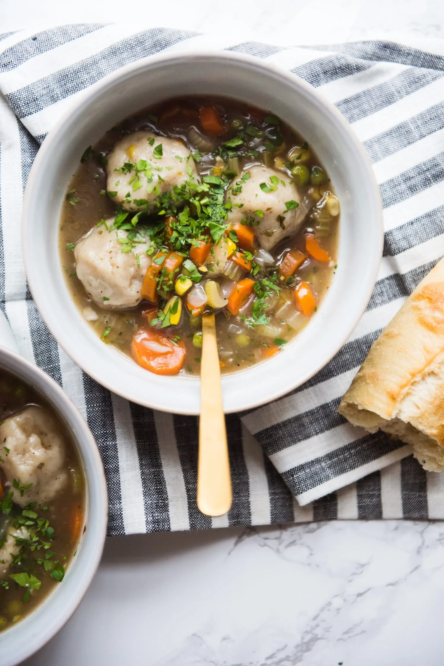 Homemade Veggie Soup with Vegan Dumplings | Entertaining tips, home renovation ideas, vegetarian recipes, party ideas and more from @cydconverse