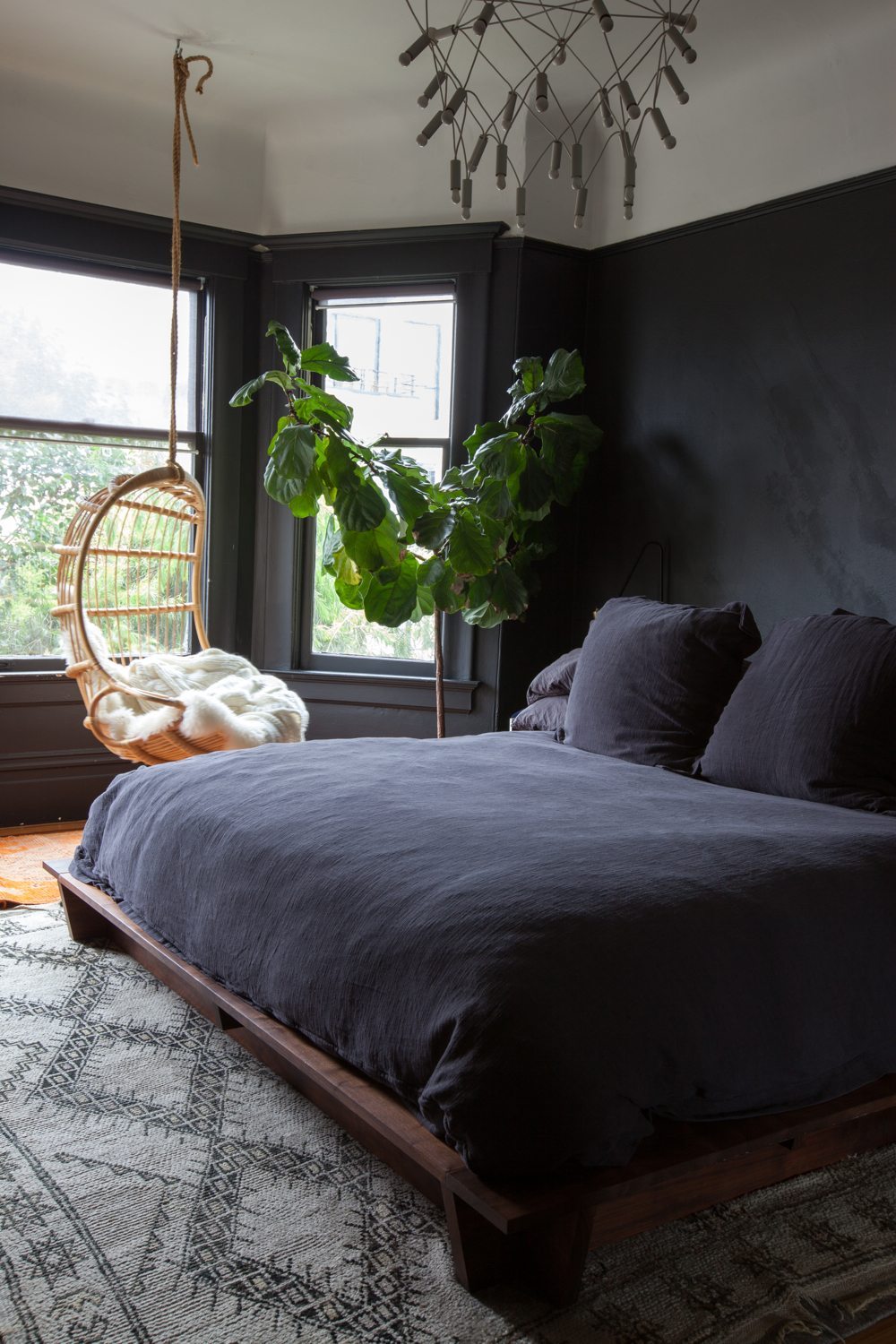 Designing a Tiny Master Bedroom | Small Master Bedroom Ideas with Valspar Sooty Lashes VR115A