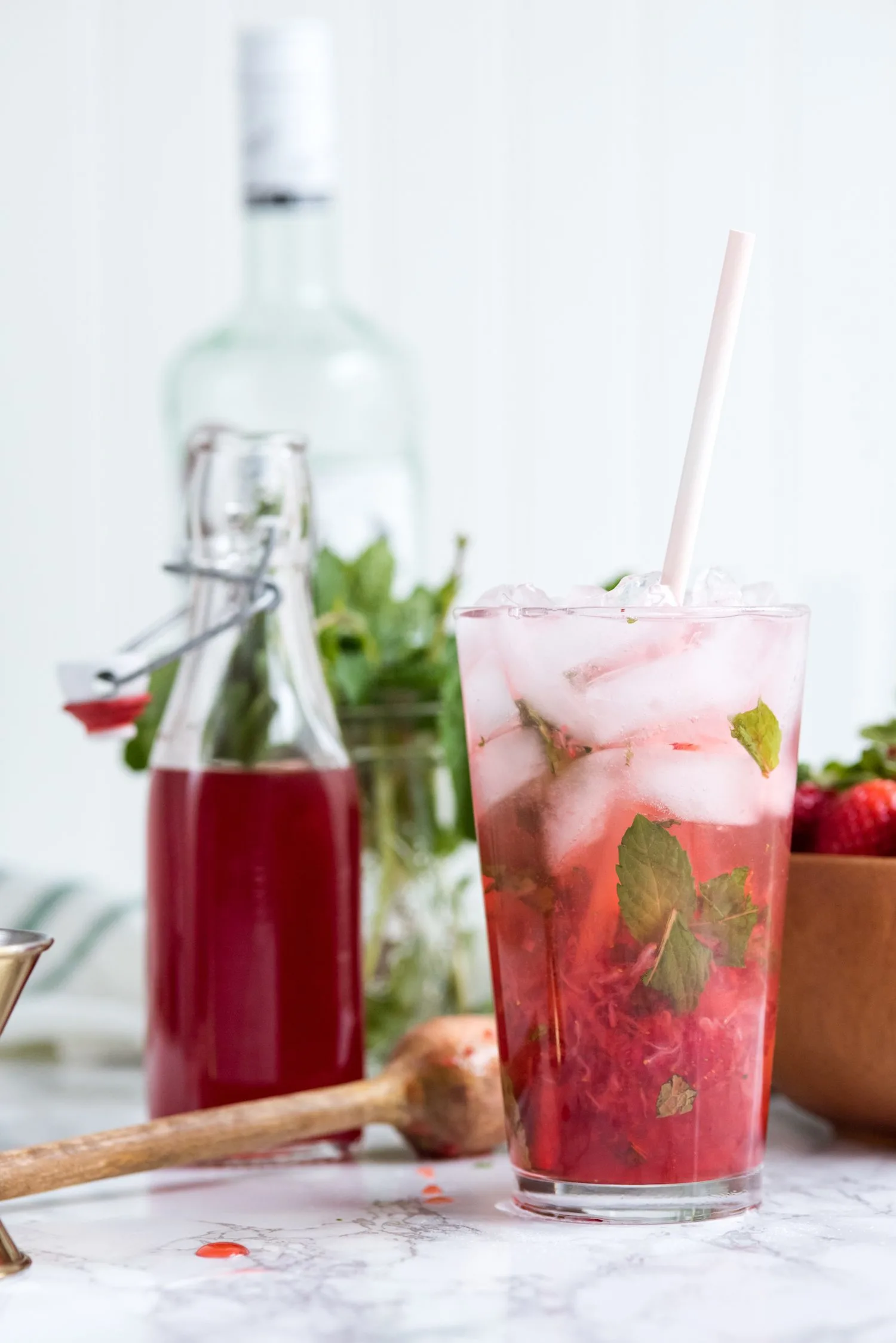 The Ultimate Strawberry Mojito Recipe | Cocktail recipes, entertaining tips, party ideas and party menus from @cydconverse