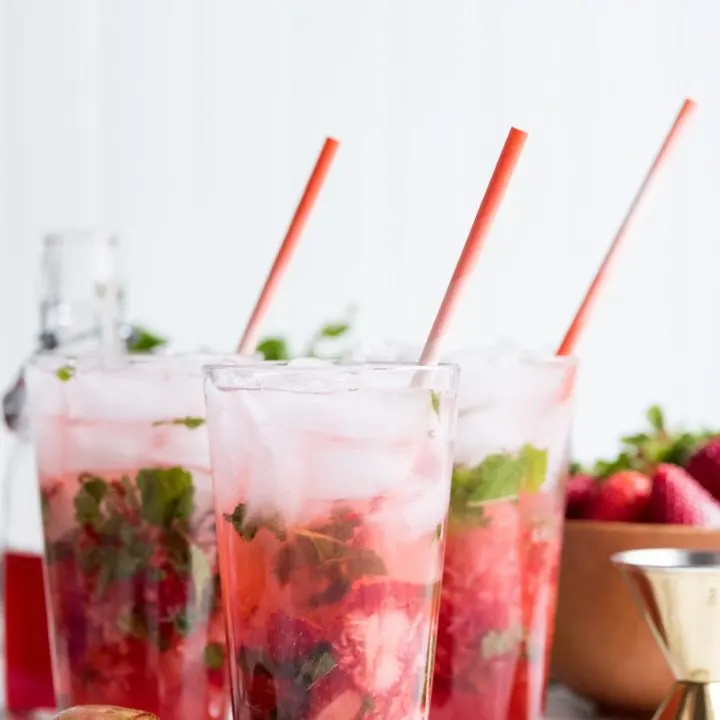 The Ultimate Strawberry Mojito Recipe | Cocktail recipes, entertaining tips, party ideas and party menus from @cydconverse