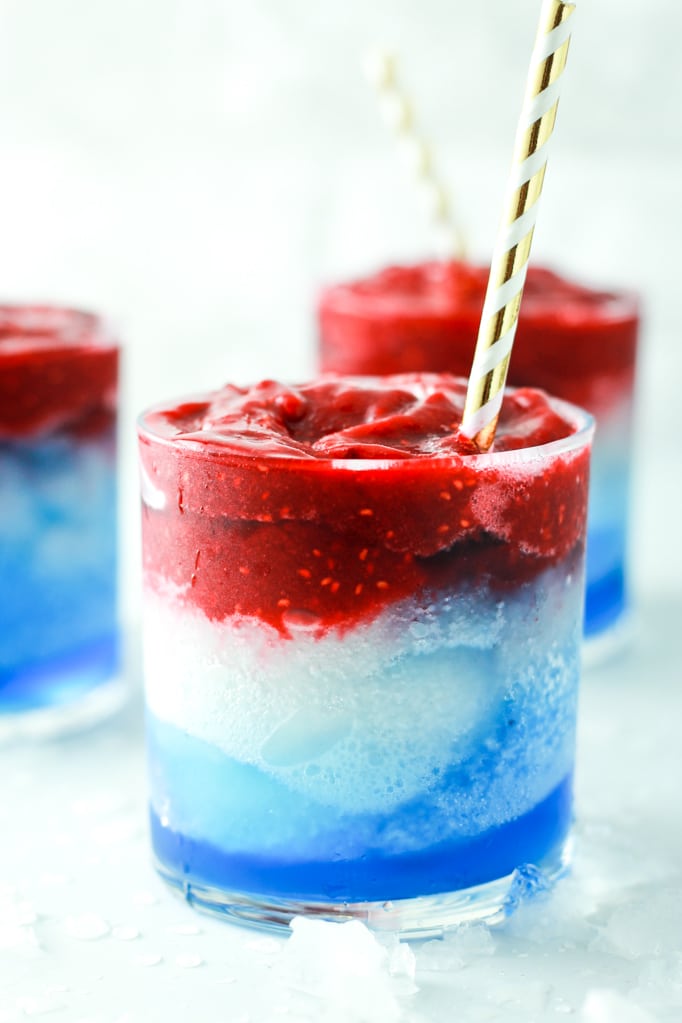Red, white and blue frozen sangria recipe | 4th of July party ideas, 4th of July desserts and more from @cydconverse