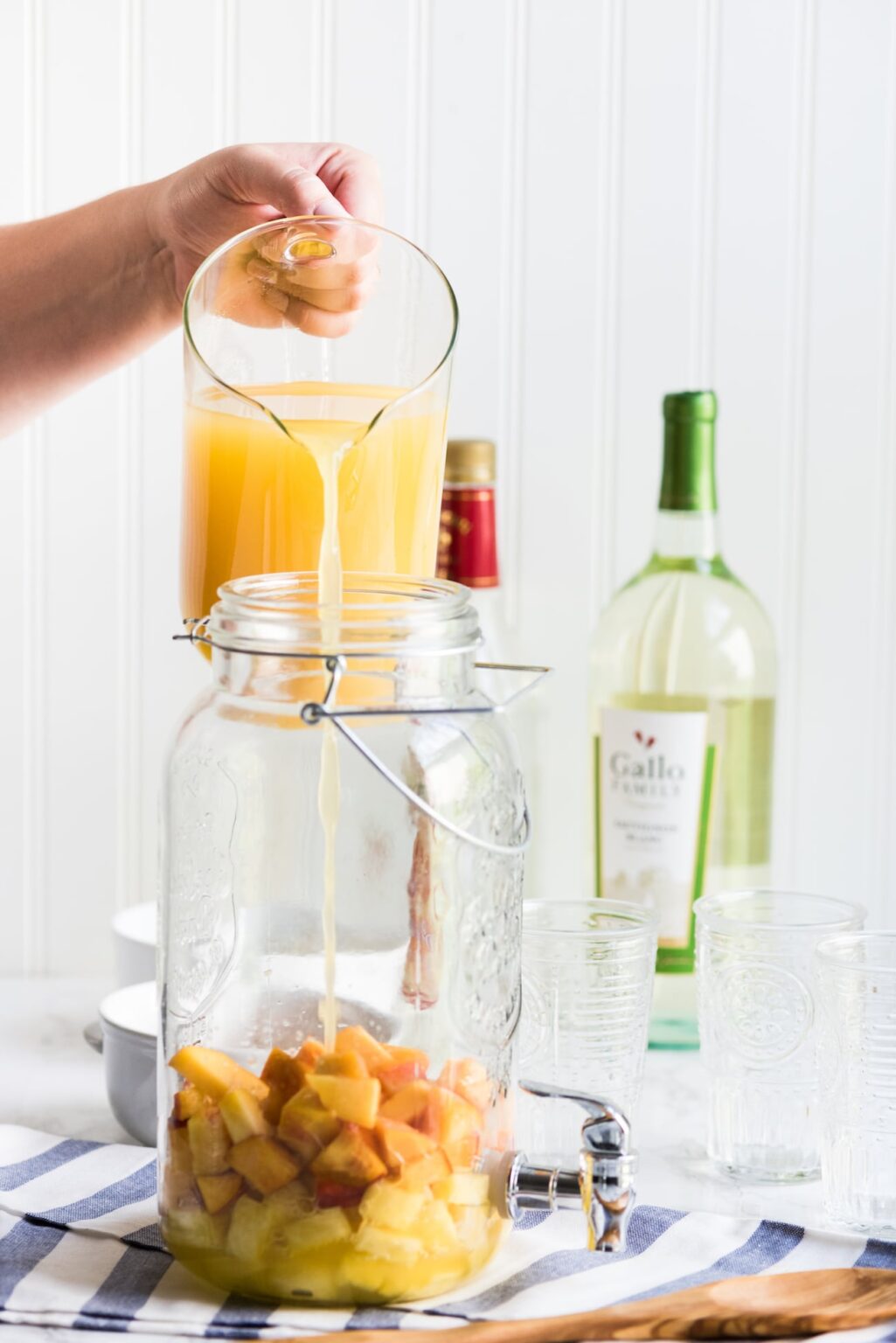 White Wine Sangria Recipe with Peaches + Pineapple The Sweetest Occasion