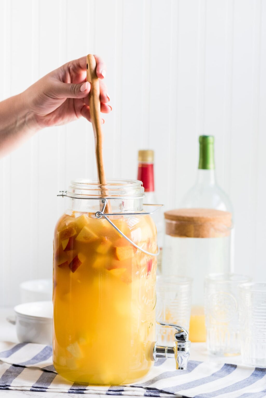 White Wine Sangria Recipe with Peaches + Pineapple The Sweetest Occasion