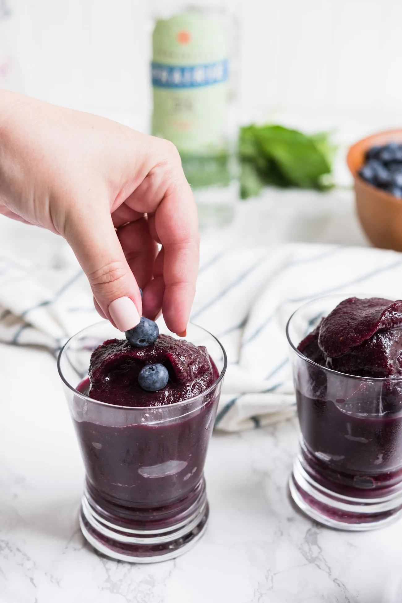 Frozen Blueberry Beet Gin Cocktails! Click through for fun party ideas, easy entertaining ideas, cocktail recipes, party recipes and more from @cydconverse