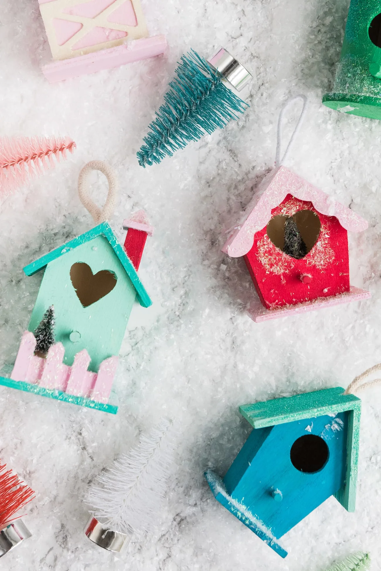 DIY Christmas Village Ornaments | Christmas crafts, holiday entertaining tips, Christmas cocktails and more from entertaining blog @cydconverse