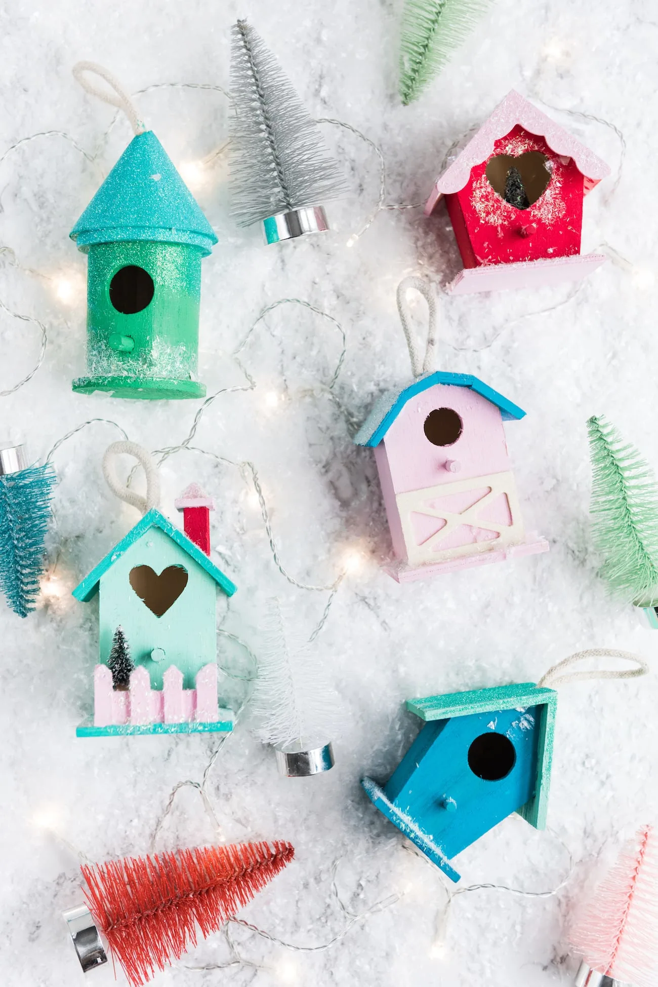 DIY Christmas Village Ornaments | Christmas crafts, holiday entertaining tips, Christmas cocktails and more from entertaining blog @cydconverse