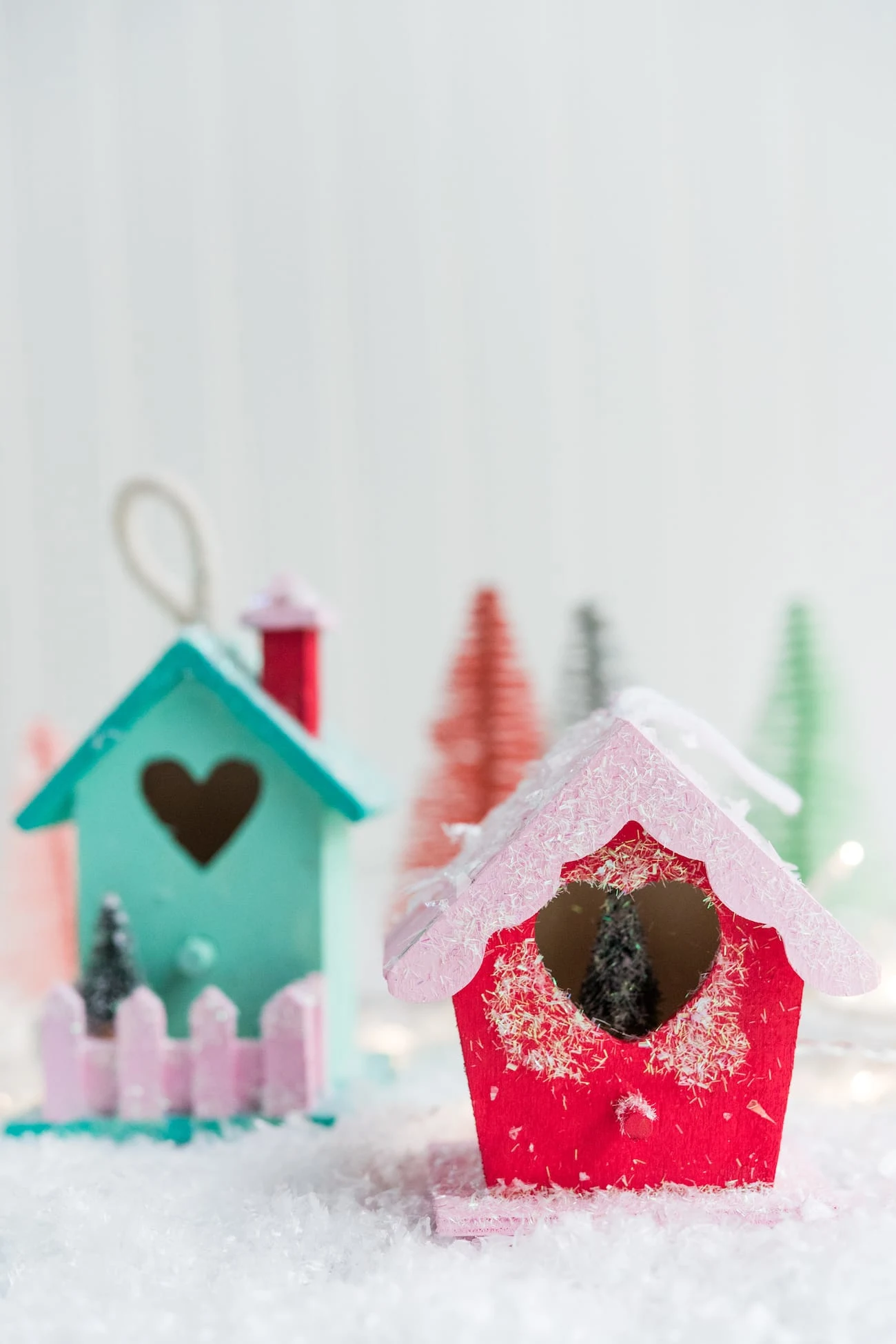 DIY Christmas Village Ornaments | Christmas crafts, holiday entertaining tips, Christmas cocktails and more from entertaining blog @cydconverse