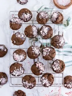 Fudge Dipped Double Chocolate Peppermint Cookies | Christmas cookie recipes, Christmas cocktails, Christmas party ideas and more from entertaining blog @cydconverse