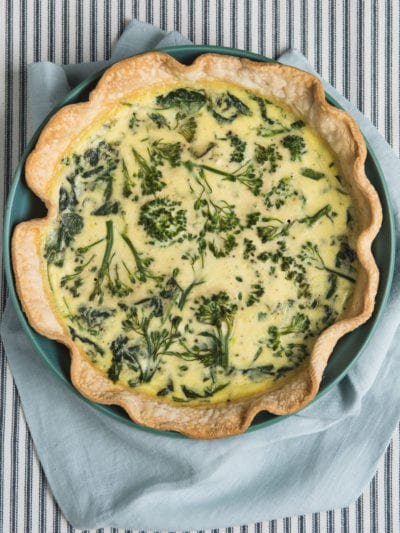 Level Up Your Brunch Game with this Spinach Broccolini Goat Cheese Quiche thumbnail
