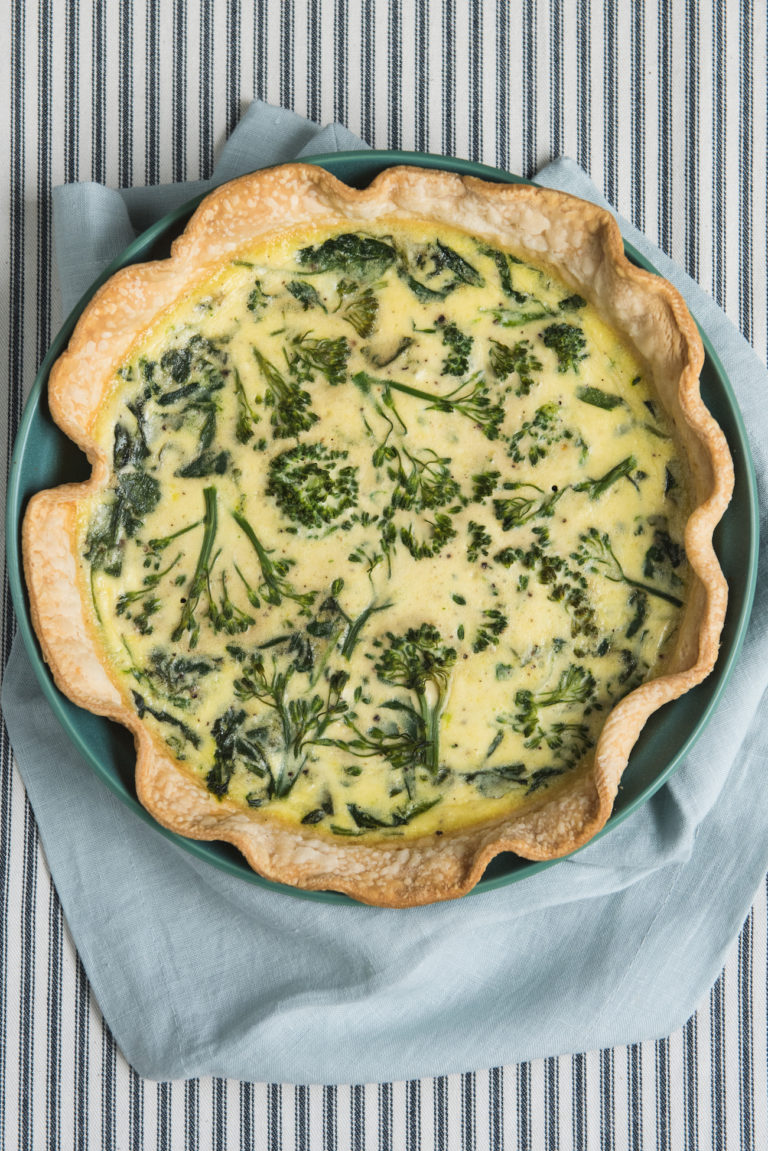 Level Up Your Brunch Game with this Spinach Broccolini Goat Cheese