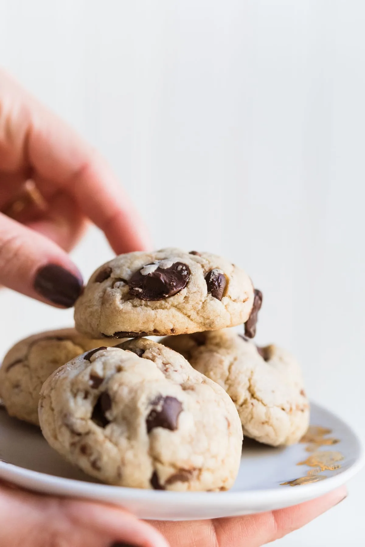 Dark Chocolate Chip Toffee Cookies with Pecans | Best Christmas cookie recipes, Christmas party ideas, and Christmas cocktail recipes from entertaining blog @cydconverse