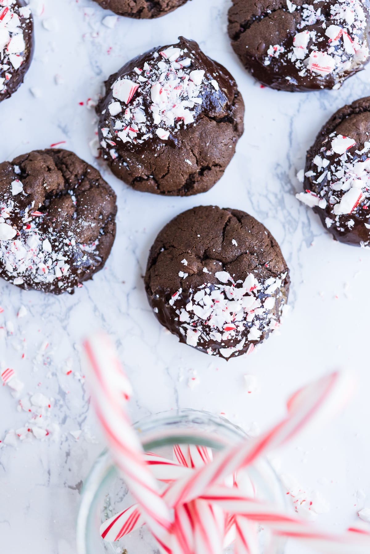 Fudge Dipped Double Chocolate Peppermint Cookies | Christmas cookie recipes, Christmas cocktails, Christmas party ideas and more from entertaining blog @cydconverse