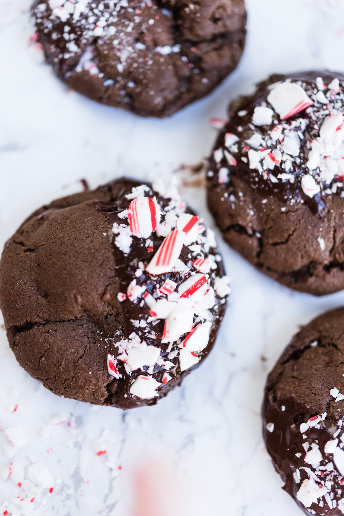 Fudge Dipped Double Chocolate Peppermint Cookies | Christmas cookie recipes, Christmas cocktails, Christmas party ideas and more from entertaining blog @cydconverse