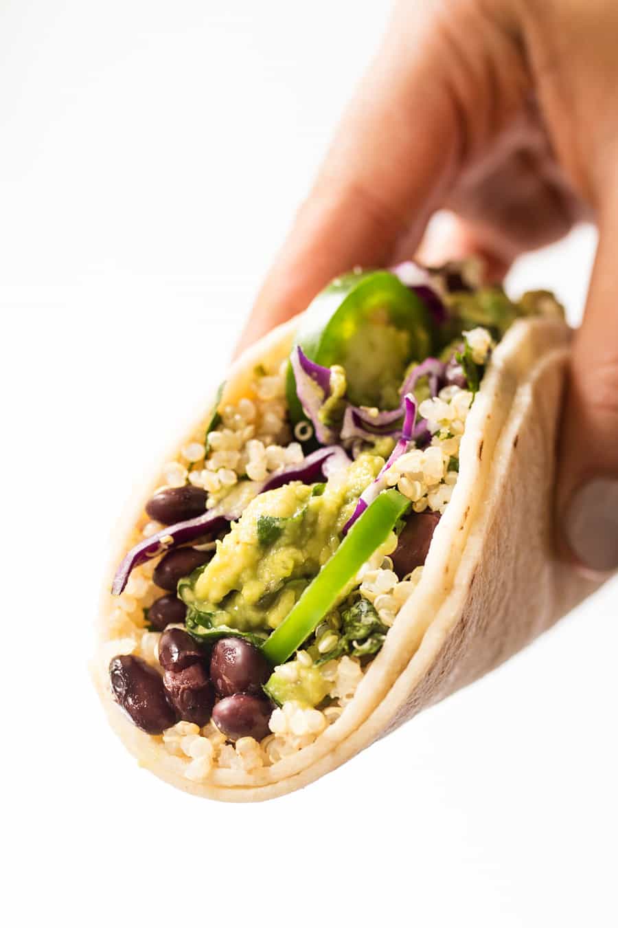 Black Bean Quinoa Tacos | Vegetarian tacos, veggie tacos and party recipes from entertaining blog @cydconverse