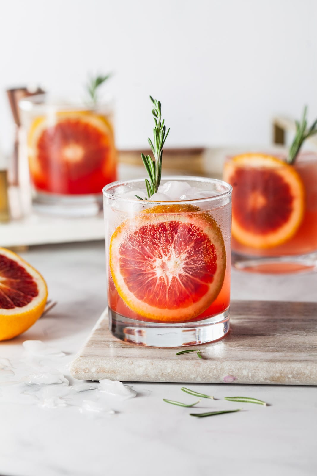 Blood Orange Vodka Sparkler | Winter Citrus Cocktail Recipes from Entertaining Blog @cydconverse