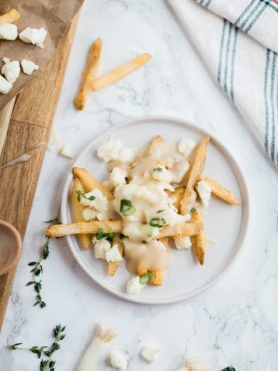 Epic Vegetarian Poutine with Easy Homemade Vegetarian Gravy thumbnail