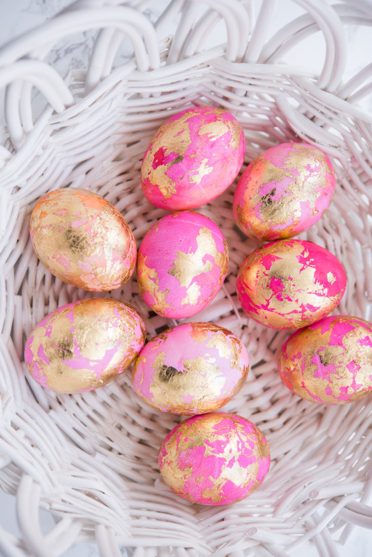 DIY Gold Leaf Shaving Cream Easter Eggs - The Sweetest Occasion