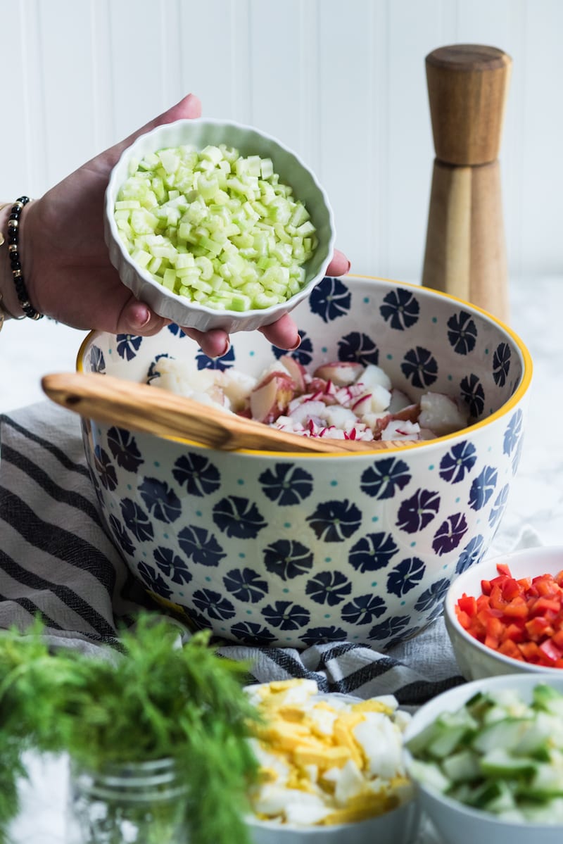 The Best Potato Salad Recipe - Summer Salad Recipes from entertaining blog @cydconverse