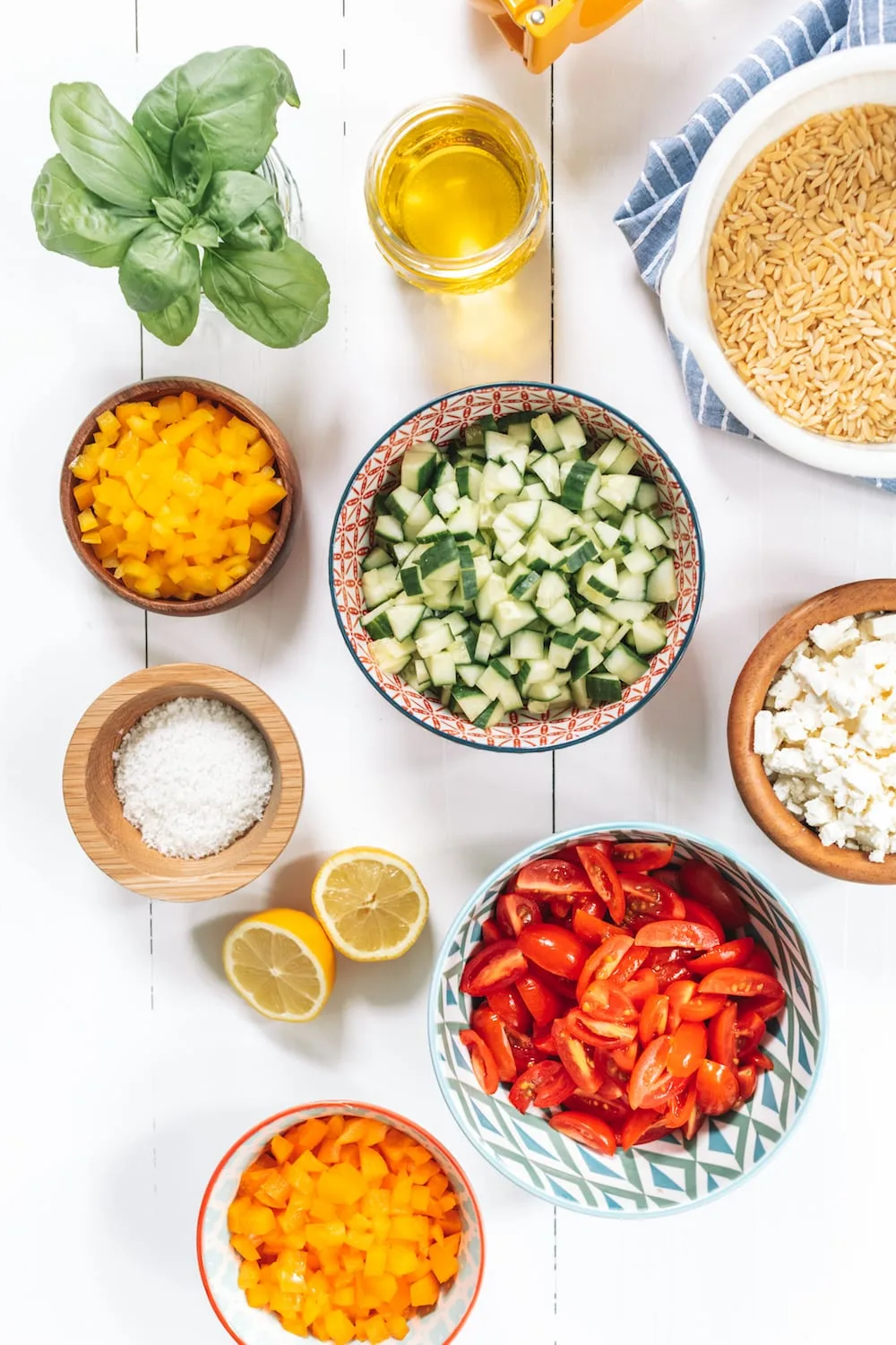 Easy Mediterranean Orzo Salad with Feta