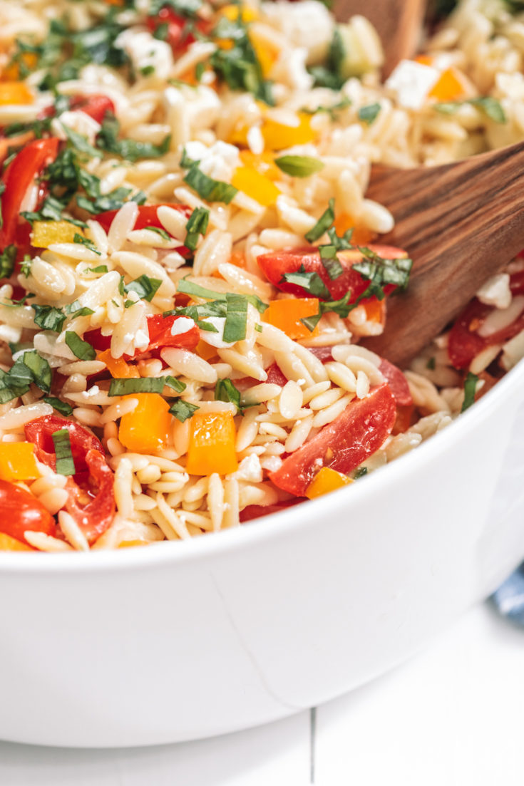 Mediterranean Orzo Salad With Feta The Sweetest Occasion   Mediterranean Orzo Salad With Feta 3 735x1103 