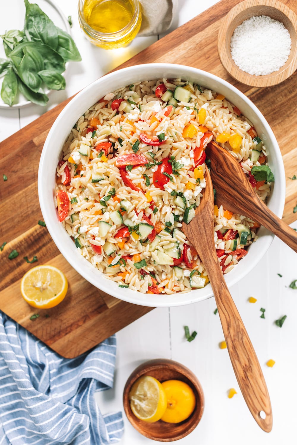 Easy Mediterranean Orzo Salad with Feta