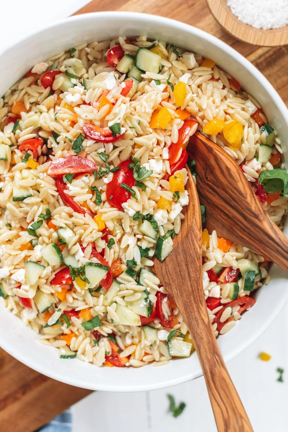 Easy Mediterranean Orzo Salad with Feta