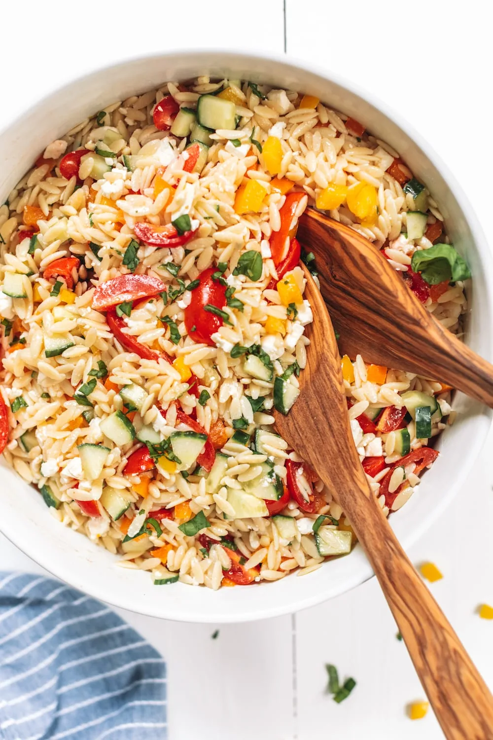 Easy Mediterranean Orzo Salad with Feta