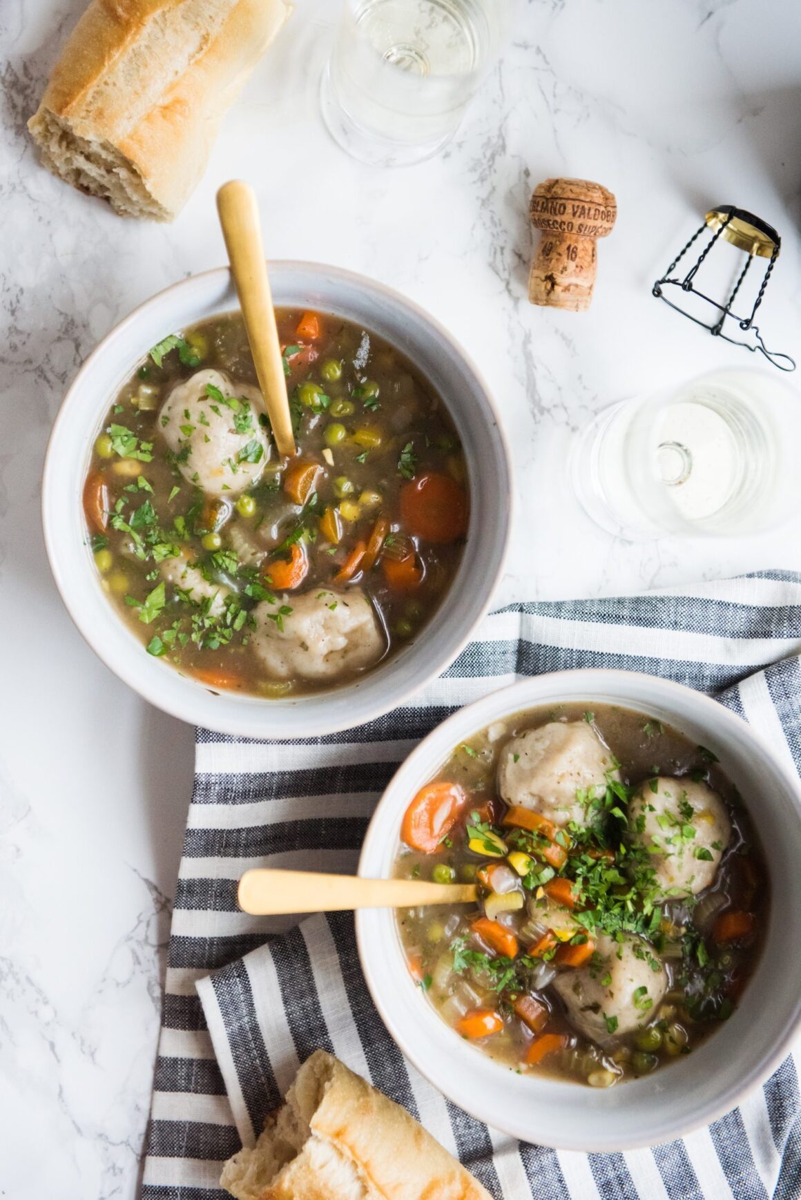 Easy Dinner Recipes: Homemade Veggie Soup with Vegan Dumplings