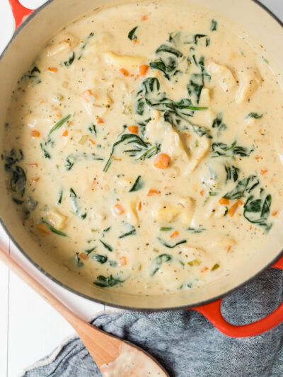 Creamy Tortellini Soup with Spinach thumbnail