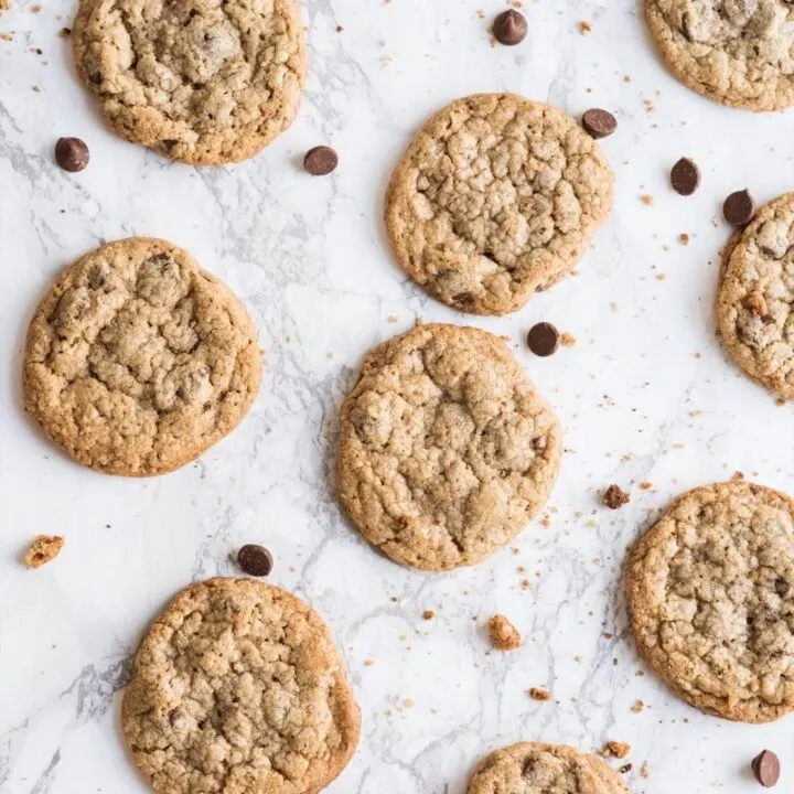 Chewy Oatmeal Chocolate Chip Cookies