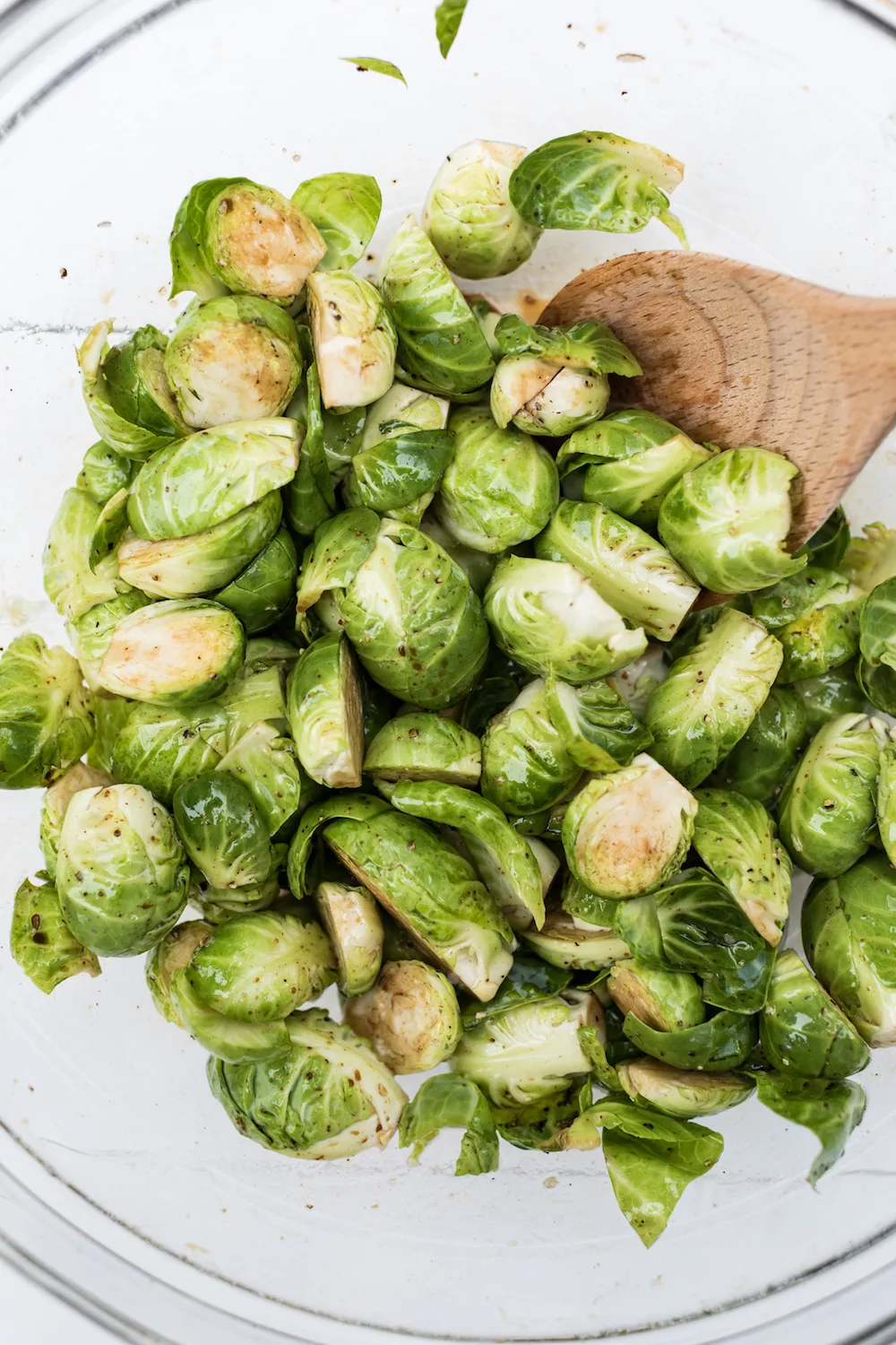 Making Roasted Brussels Sprouts