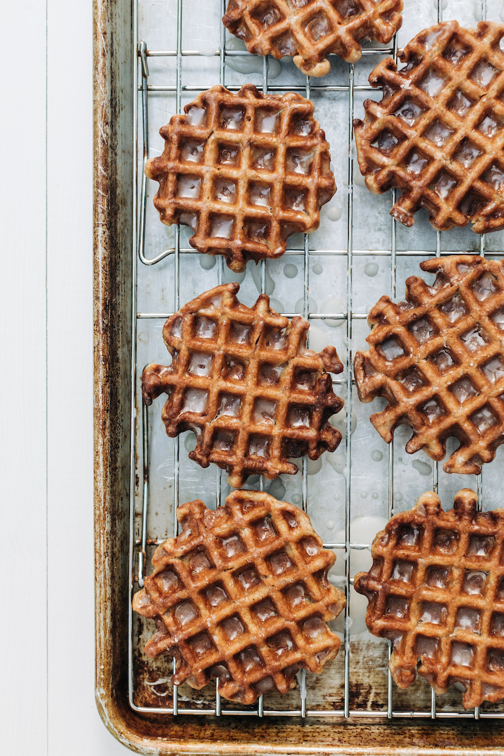 Glazed Apple Fritter Waffles