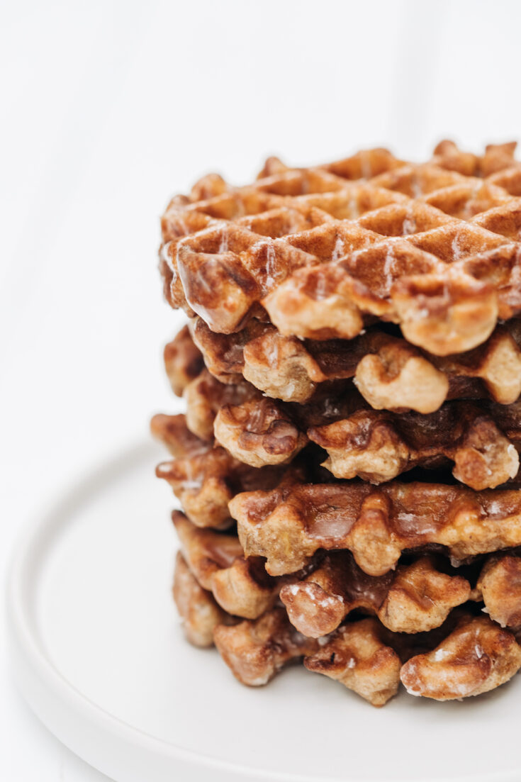 Glazed Apple Fritter Waffles Recipe - The Sweetest Occasion